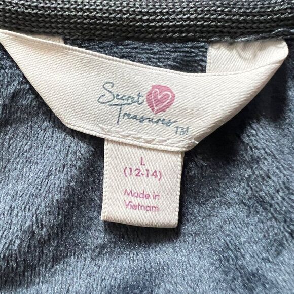 Women's Vintage Y2K Gray Casual Comfy Velour Two Piece Coord Pajama Set / M/L - Picture 7 of 8